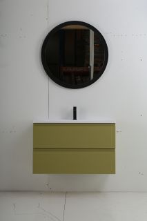 Подвесная тумба под раковину Art&Max Bianchi 100см оливковый матовый AM-Bianchi-1000-2C-SO-OM