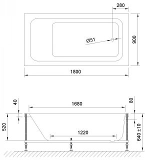 Гидромассажная ванна Royal Bath Accord Comfort 180x90см белый RB627100CO