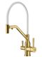 Смеситель для кухни Raglo R81.62.03 с подключением фильтра золотой сатин
