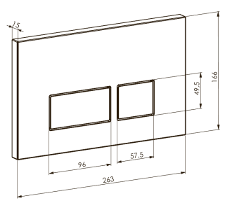 Кнопка смыва Boheme 664-CR хром