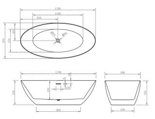 Акриловая ванна ABBER 170x80см AB9374-1.7
