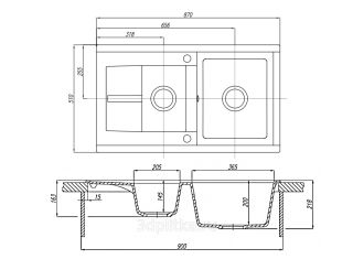 Мойка кухонная Акватон ДЕЛИЯ 87 серый шёлк