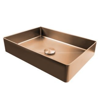 Раковина AltroBagno Astro 001019 RaSp из нержавеющей стали медь матовая 