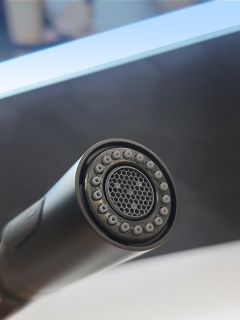 Смеситель для кухни с гибким изливом AltroBagno Flusso 050204 NeOp 	черный матовый 