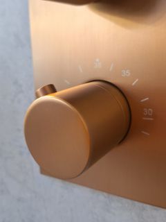 Душевая система с термостатом AltroBagno Unione 040410 RaSp матовая медь 