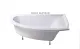 Ванна из искусственного камня Astra-Form Анастасия 01010064 правая 182x125 см белый матовый