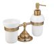 Стакан и диспенсер настольные, золото Cezares APHRODITE-TDTP-03/24