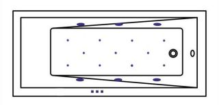 Гидромассажная ванна Whitecross Wave 0101.160080.100.RELAX.BR 160x80см Relax бронза