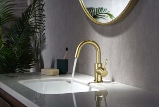 Смеситель для раковины Aquatek Европа AQ1307BG шлифованное золото