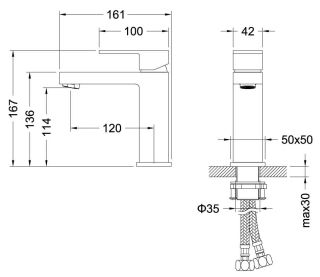 Комплект для ванны Aquatek Либра AQ1630MB чёрный матовый