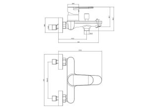 Смеситель для ванны Aquatek Ника AQ1840MB черный
