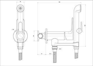 Гигиенический душ со смесителем Aquatek Альфа AQ1919BG шлифованное золото