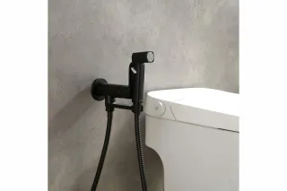 Гигиенический душ со смесителем Aquatek Альфа AQ1919MB чёрный матовый