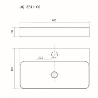 Раковина мебельная AQUATEK AQ3241-00 60 см