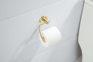 Бумагодержатель квадратный Aquatek Европа AQ4118BG шлифованное золото