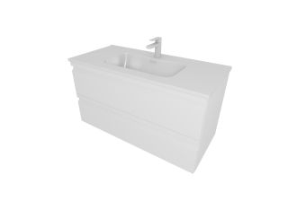 Тумба с раковиной Aquatek Вега AQ77100-MW 101 см белый матовый