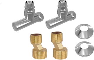 Комплект фитингов Aquatek AQ 1020CH вентиль круглый хром