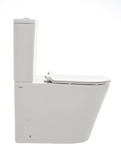 Чаша напольного унитаза AQUAme AQM1001 с крышкой-сиденьем белый глянцевый