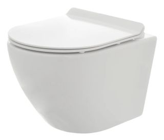 Подвесной унитаз AQUAme AQM2002 безободковый белый глянцевый