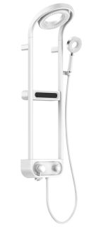 Душевая стойка AQUAme AQM8004W с термостатом белый матовый