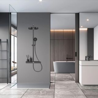 Душевая стойка AQUAme AQM8010B чёрный