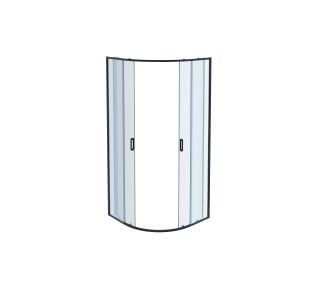 Душевой уголок Aquatek AQ ARI RO 10020BL 100х100 см чёрный матовый