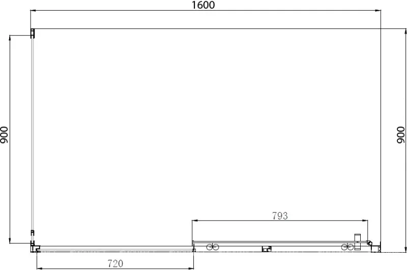 Душевой уголок Aquanet Alfa NAA1131 273607 160x90 см стекло прозрачное профиль хром