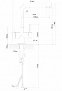 Смеситель для кухни Florentina Арес с подключением под фильтр песочный