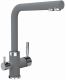 Смеситель для кухни Florentina Арес с подключением под фильтр серый шёлк