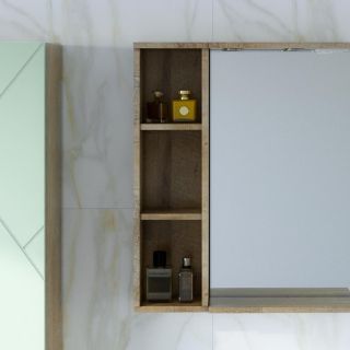 Шкаф навесной открытый Бриклаер Кристалл 4627125417122 20 см дуб гранж песочный