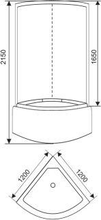 Душевая кабина ARCUS AS-114G 120x120