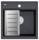 Комплект Paulmark: мойка Stepia 50 и коландер Advance PM115051-AN+A375-BS антрацит/брашированная нержавеющая сталь