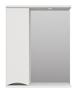 Зеркальный шкаф с подсветкой Misty Атлантик левый 60см белый