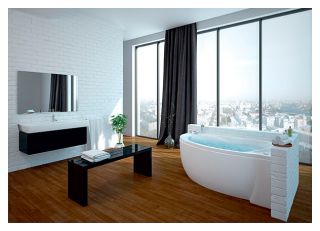 Акриловая ванна AZARIO PAOLINA AV.0071170 асимметричная 170*97