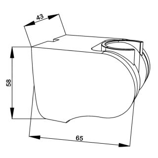 Держатель для душа Swedbe Hermes 5100B чёрный