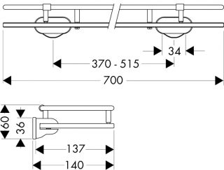 Полка стеклянная Hansgrohe Terrano 40352810 хром