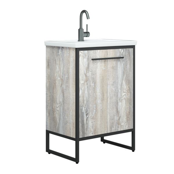 Тумба под раковину Corozo Айрон 70см антик/чёрный SD-00000343