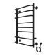 Полотенцесушитель электрический AZARIO MILAN AZ90858B 500/800 8 секций, диммер справа, черный