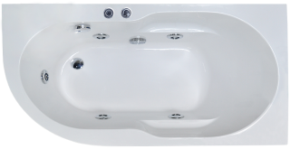 Гидромассажная ванна Royal Bath Azur Standart 140x80см правая белый RB614200ST-R