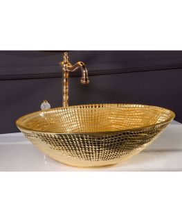 Раковина накладная Boheme золото  814