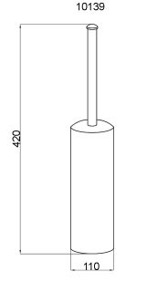 Щётка для туалета Boheme Vogue Nero хром 10189