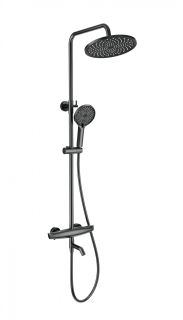 Душевая стойка Wonzon & Woghand Capsule WW-B3031-A2-BGG с термостатом тёмный графит