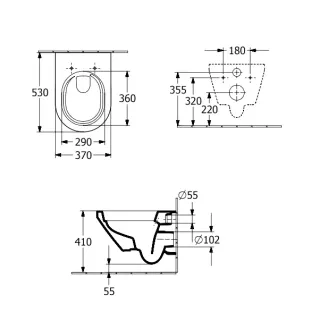 Унитаз подвесной Villeroy  Boch Architectura 4694CL01 TwistFlush с сиденьем Soft Close белый