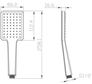 Душевая лейка Lemark чёрный LM8124BL