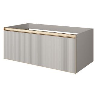 Тумба под раковину Armadi Art Quatro 790-M1-100-CM-RIB-MG-LED 100 см с подсветкой кашемир/золото матовое