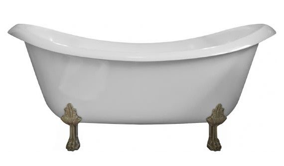 Ванна из искусственного камня AquaStone Лиона 190x86см ножки бронза