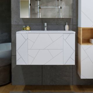 Тумба под раковину Бриклаер Кристалл 4627125415920 100 см белый