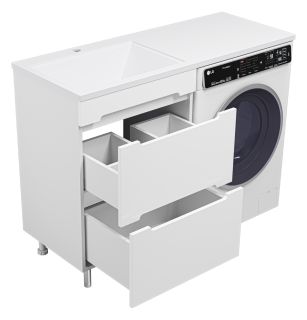 Напольная тумба под раковину Misty Байкал 55см белый