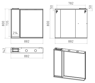 Зеркальный шкаф с подсветкой Brevita Balaton BAL-04090-01-Л левый 90см белый