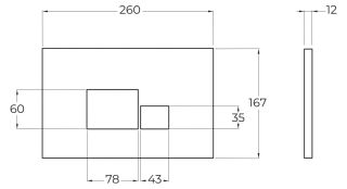 Кнопка смыва BelBagno BB071CR , хром глянцевый